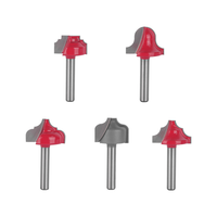Ensemble de 6 fraises décoratives pour défonceuse électrique, pour le surfaçage des panneaux de porte d'armoire, la finition et la sculpture du bois