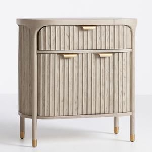 Mueble de Entrada con Consola Esquinera y Cajones de Almacenamiento de Madera Sólida para Sala de Estar de Diseño Moderno - Product Image 3