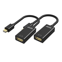 Convertisseur actif Mini DP vers 4K 30Hz, connecteur de câble plaqué or pour moniteur, PC, ordinateur portable, téléviseur, projecteur, caméra de voiture, gaine en PVC