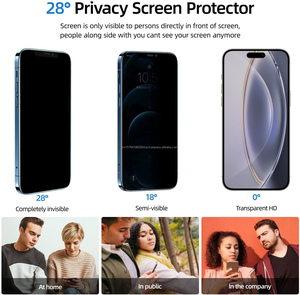 ฟิล์มกันรอยหน้าจอ iPhone 16 Pro Max แบบเต็มจอ พิมพ์ลายไหม ป้องกันการมองลอก กระจกนิรภัย พร้อมอุปกรณ์จัดตำแหน่งอัตโนมัติ ราคาโรงงาน - Product Image 3