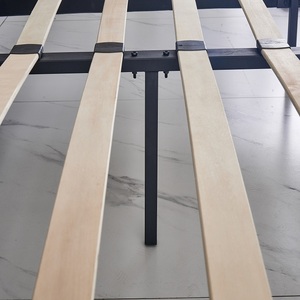 Cadre de lit en métal cadre de lit <span class=keywords><strong>à</strong></span> lamelles démontable tête de lit rembourrée de luxe dernier cadre de lit King Size assembler - Product Image 4