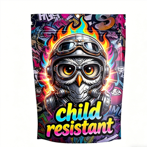 Gravure Printed PE Laminated Matt Stand up Mylar Pouch with Zipper Top for Childproof Hemp Flower Storage - Product Image 4