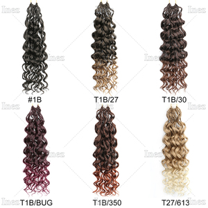 GoGo Curl Crochet Hair 10 pulgadas Pre Looped Water Wave <span class=keywords><strong>Beach</strong></span> Curl Box Trenzas Short Curly Crochet Hair para mujeres negras - Product Image 5
