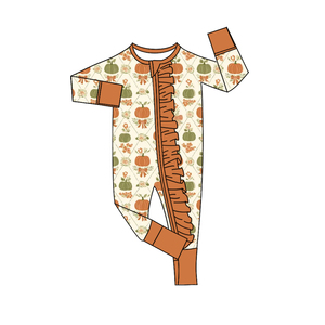 LR3063 custom Infant baby kids wholesale Blue stripe moon print romper short sleeve jumpsuit child sleeper girl romper set - Product Image 2