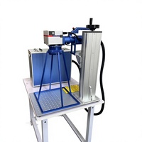 Machine de marquage laser à fibre portable de type split, graveur laser à fibre portable, lentille de champ 300*300mm pour l'acier inoxydable