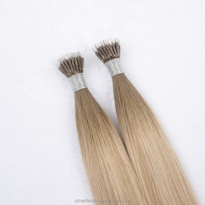 Extensions capillaires Yuanzhen de haute qualité à nano-anneaux, double épaisseur, pointe plate, cheveux russes, extensions à pointe plate en kératine - Product Image 5