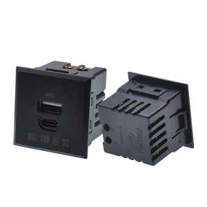 Ổ Cắm Điện <span class=keywords><strong>USB</strong></span> Type-C Ổ Cắm Điện Âm Tường Nhúng QC 3,5A 18W Có Đèn Báo Màu Đỏ Ổ Cắm Máy Tính Bảng Cho PDU UPS - Product Image 4