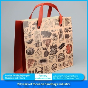 Bolsas de Papel Kraft Personalizadas con Asas para Comida para Llevar, Regalos y Tiendas Minoristas - Impresión de Logotipo Disponible - Product Image 1