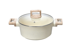 Nhà Máy Bán buôn nhôm nấu ăn chậu Nồi áp suất với nắp màu be Cookware <span class=keywords><strong>Set</strong></span> hiện đại cổ điển cao cấp - Product Image 2