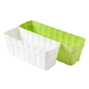 Pot de fleurs en plastique PP de couleur personnalisée Pots de culture de jardin rectangulaires Bassin de plantation de balcon Grands pots de légumes - Product Image 5
