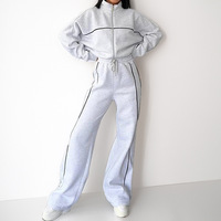 Nouvelle Arrivée 2025 – Ensemble Sportif Personnalisé 2 Pièces pour Femme – Vêtements d'Hiver à Manches Longues avec Fermeture Éclair et Jogger – Vente Flash