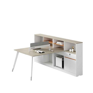 Escritorio Doble Moderno de Alta Gama con Amplio Espacio de Almacenamiento, Estructura Resistente, Fácil de Montar, Apto para Uso en Edificios de Oficinas - Product Image 6