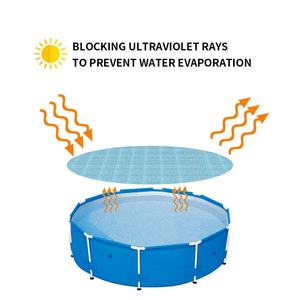 Cubierta Solar para Piscina de 24 pies, Material de PE de Burbujas de 8 Mil, Azul, Absorción de Calor Diurna y Retención de Calor Nocturna, Manta para Piscina y Enrolladores - Product Image 4