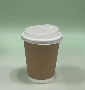 Fully Biodegradable <b>PLA</b> Lined Double Wall Paper Cup for Hot Coffee Milk Tea Disposable Insulated Ripple Cup for Shopping Garbage - Product Image 5