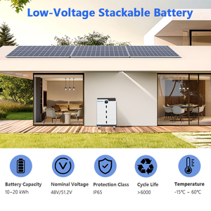 5kWh 10KW 20kWh 30kWh низковольтная Штабелируемая солнечная батарея LifePO4 Hv литиевая батарея система хранения солнечной энергии - Product Image 2