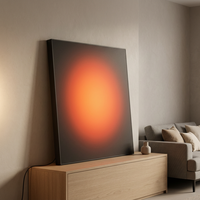 Kotak Lampu Seni LUZ Bingkai Akrilik Persegi Bingkai Aluminium Kontrol APP/Remote Kotak Lampu Sunset Backlit Ulang Tahun Ruang Tamu Rumah