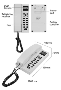 Sistema di Interfono Audio <span class=keywords><strong>Wireless</strong></span> 433MHz con Buon Funzionamento di Comunicazione e Schermo LCD - Product Image 2