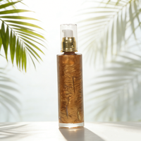 Huile corporelle scintillante personnalisée avec logo, faible quantité minimale de commande, huile scintillante couleur bronze