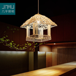 Lámparas Colgantes LED de Estilo Japonés Retro, Hechas a Mano con Bambú Tejido, para Casas de Huéspedes, Salones de Té, Restaurantes de Hot Pot - Product Image 5