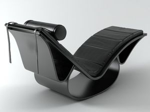 เก้าอี้โยกหนังหรูหราแบบเรียบง่ายทันสมัยออกแบบเฟอร์นิเจอร์ห้องนั่งเล่น - Product Image 5