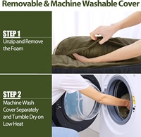 Coussin pour chien en peluche avec mousse orthopédique en forme de boîte à œufs, imperméable, antidérapant, pour grands chiens, lavable, vente en gros d'usine sur mesure