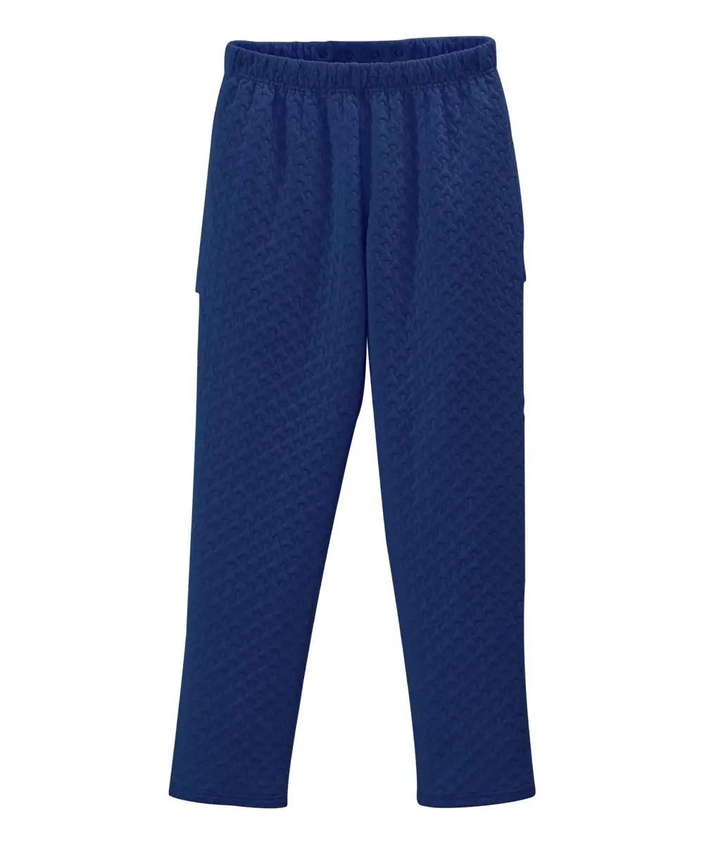 Customized Quilted Knit Track Suit Pant for Women Open-Back Adaptive Incontinence Uniforms Open Seat Pants for Hospital Use