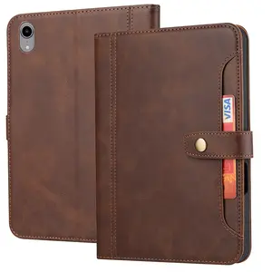 高级皮革商务对开支架封面，带铅笔架钱包盒，适用于iPad Pro 12.9英寸迷你6 air 4 11英寸平板电脑盒