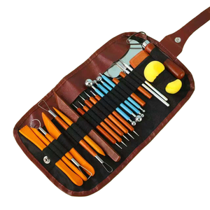 Ensemble de 23 outils de modelage en argile polymère, outils de sculpture en céramique, ensemble d'indentation pour débutants, kits de lissage - Product Image 1