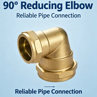 Coude de compression réducteur en laiton pour plomberie 42 35 mm, adaptateur coudé à 90 degrés pour installation de tuyaux multicouches