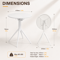 Ensemble de table et de chaises empilables pour l'extérieur, pour 2 personnes, idéal pour les terrasses de cafés et de restaurants