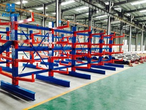 Staal, duurzaam, compact ontwerp, zwaarbelastbaar cantilever-opslagrek voor buizen en vaten met aangepaste lagen - Product Image 1