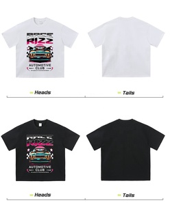 Retro 100% Cotton Heavyweight Mens Oversized <b>Tshirt</b> Dtg Print Tee Logo T-shirt Stone Acid Washed Vintage Custom T Shirt for Men - Product Image 1