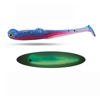 Lot de 15 leurres souples de pêche de 6 cm, 1,3 g, queue en T, appât en plastique souple, ver artificiel bicolore, jerkbait