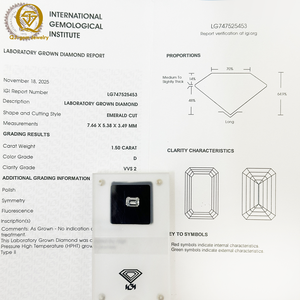 ผู้ผลิตเพชรในห้องปฏิบัติการ เพชรทรงเอเมอรัลด์ ได้รับการรับรองจาก IGI ครบทุกขนาด ความสะอาดระดับ VVS VS มีสินค้าจำนวนมาก ราคาขายส่ง - Product Image 5