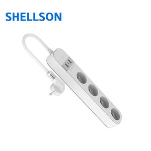 Venta al por mayor <span class=keywords><strong>de</strong></span> fábrica, <span class=keywords><strong>precio</strong></span> competitivo, extensión <span class=keywords><strong>de</strong></span> 4 salidas, toma <span class=keywords><strong>de</strong></span> corriente <span class=keywords><strong>de</strong></span> pared con puertos Usb, enchufes FR con medición - Product Image 2