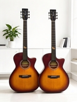 41 Inch Solid Spruce Top Acoustic Guitar Sunburst Matte Finish Cutaway