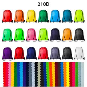 Sac à dos personnalisé avec cordon de serrage, entièrement imprimé en couleur, en polyester recyclé imperméable, avec poche zippée - Product Image 3