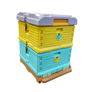 养蜂Langstroth蜂箱最佳价格2层10框架塑料蜂箱