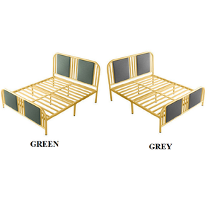 Household Full Size Steel Single Metal <b>Bed</b> <b>Frame</b> with <b>Soft</b> Package Headboard Cushion for Dormitories Hotels Commercial Furniture - Product Image 5
