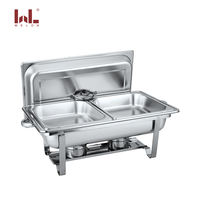 Edelstahl GN Pan Buffet Chafer Dish 9L Kapazität für Hotel & Restaurant Food Service & Lagerung