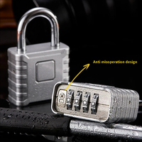 Cadenas à combinaison robuste en alliage de zinc avec logo personnalisé, 4 chiffres, étanche, pour extérieur, cadenas à code portable pour casier