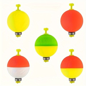 Bobbers de pêche pondérés Bobbers à ressort en mousse à pression Flotteurs à bouton poussoir Bobber de pêche à l'achigan pour poisson-chat Crappie Poisson truite - Product Image 1