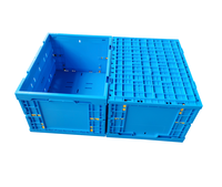 Boîte de stockage logistique pliable en PP recyclable, empilable et pliable