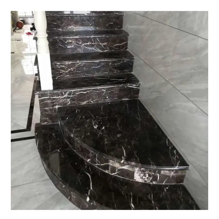 Azulejos antiderrapantes 300x1200, para passos em mármore preto escadas de mármore