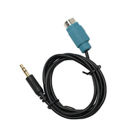 Câble audio AUX mâle 3,5 mm personnalisé vers connecteur Fakra bleu, faisceau de câblage adaptateur pour autoradio