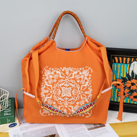 Sac fourre-tout ouvert KELAI, nouvelle collection été, avec broderie dense sur toute la surface, forme oreiller, en nylon imperméable