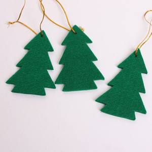 Cintre cadeau artisanal en feutre-Décoration de sapin de Noël dessin animé wapiti feutre petit pendentif - Product Image 4