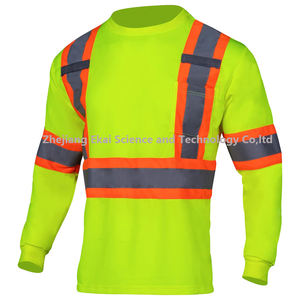 Camisa de Trabajo de Seguridad Clase 3 Viz Hi, Camisa de Trabajo Reflectante de Manga Larga para Construcción, Ropa de Trabajo de Seguridad con Logotipo - Product Image 2