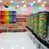 Distributeur de nourriture en vrac mural écologique, distributeur de noix naturelles, distributeur de bonbons M&M Sweetez, distributeur de nourriture en plastique pour magasin