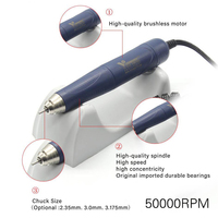 Ponceuse à ongles électrique professionnelle, machine à ongles haute vitesse, pièce à main 50000 tr/min, polisseuse sans balais avec commande au pied